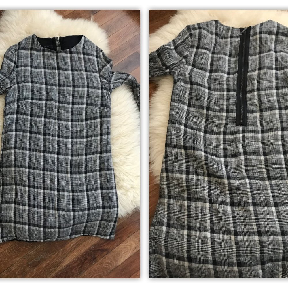 Mango Black & Gray Geometric Abstract Print